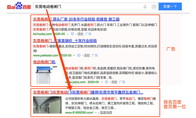 網(wǎng)站優(yōu)化之東莞電動(dòng)卷閘門